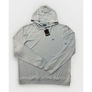 Breezy Golf Mens 2XL The Gimme Hoodie Moisture Wicking Pullover‎ Light Blue NWT